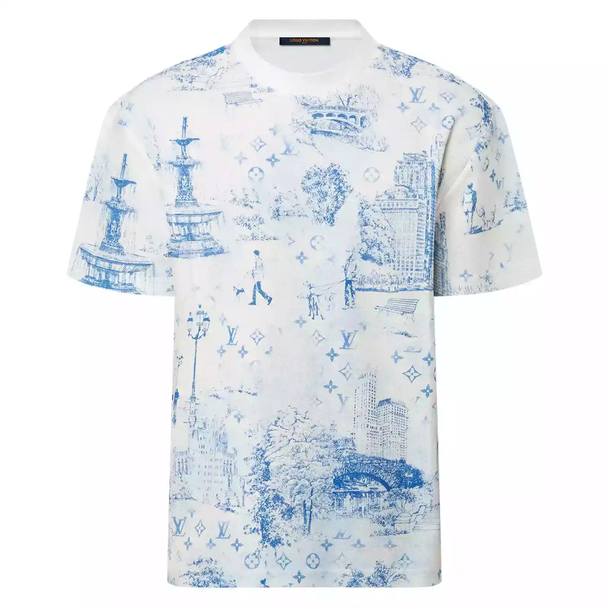 PRINTED COTTON PIQUE T-SHIRT – LVTS133