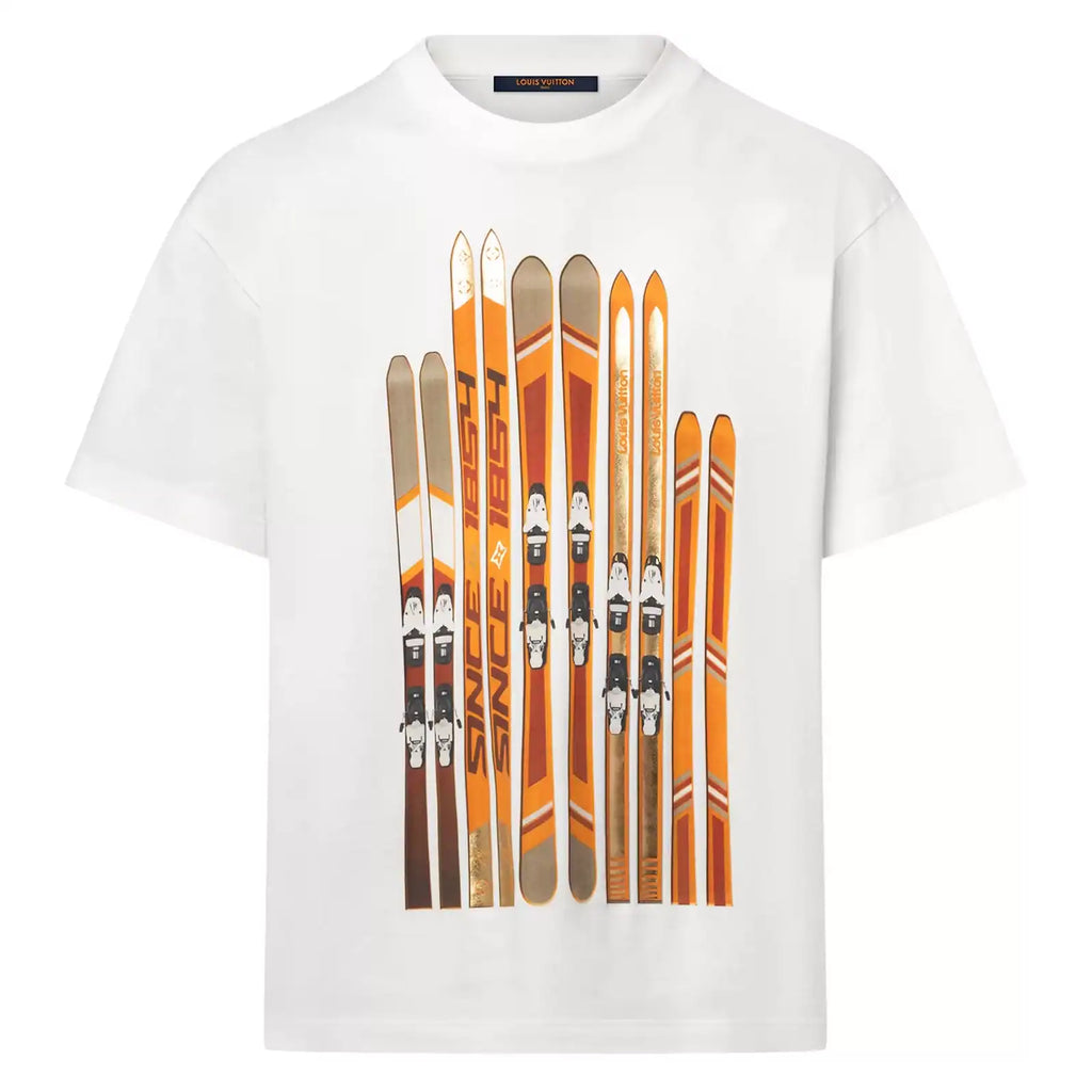 PRINTED COTTON T-SHIRT IN WHITE – LVTS132