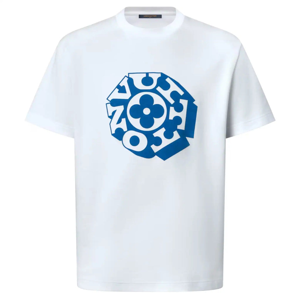 PRINTED SIGNATURE T-SHIRT IN WHITE – LVTS099