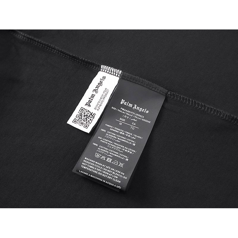 Palm Angels Black Curved Logo Oversize T-Shirt – PAS088