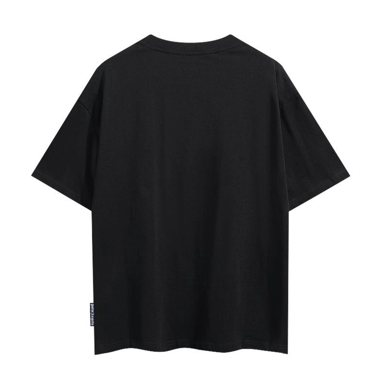 Palm Angels Black Curved Logo Oversize T-Shirt – PAS088