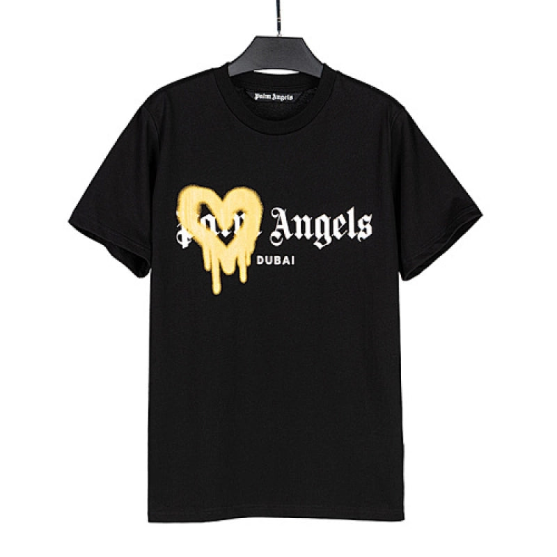 Palm Angels St Barth Heart Sprayed Logo T-Shirt – PAS033