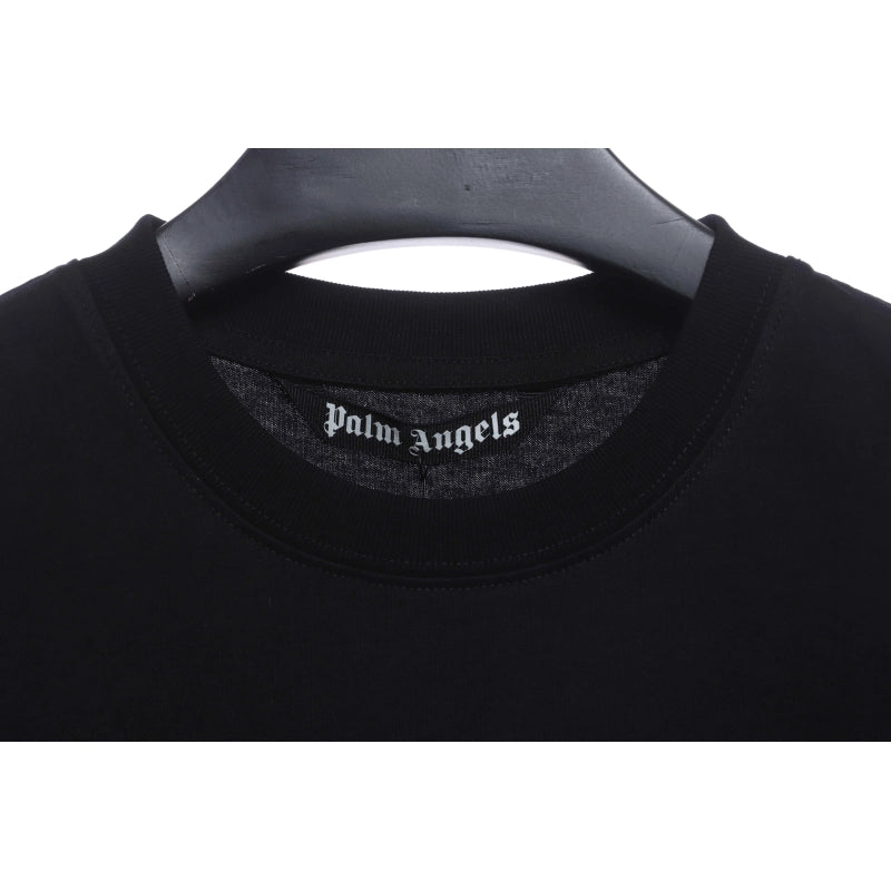 Palm Angels T-shirt Blue Heart Spray Paint Print Black – PAS097