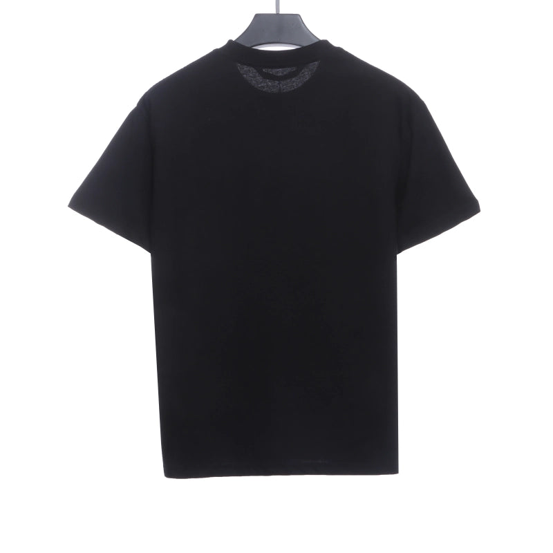 Palm Angels T-shirt Blue Heart Spray Paint Print Black – PAS097