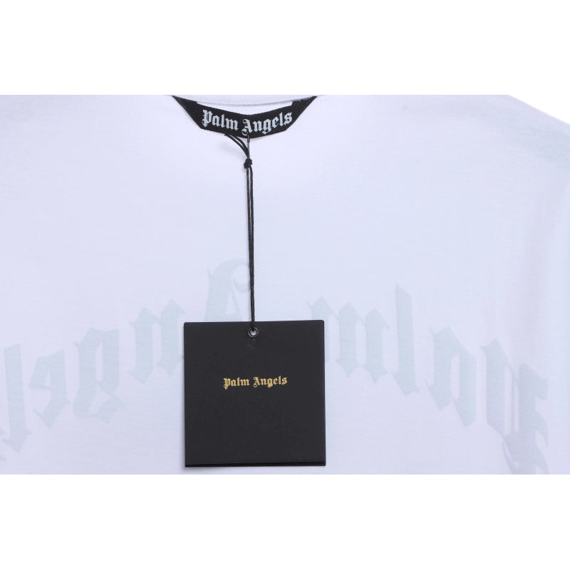 Palm Angels T-shirt Broken Tail Shark Print White – PAS099