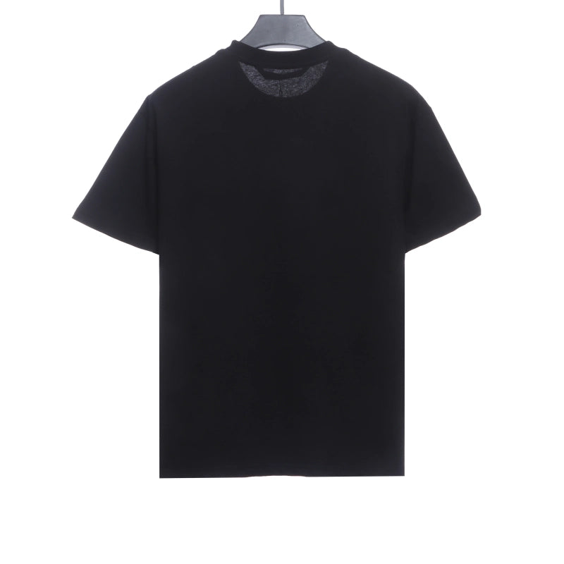 Palm Angels T-shirt Pink Heart Spray Paint Print Black – PAS096