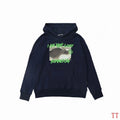 Palm Angels l Am Lost Hoodie Navy Blue/Green Fluo – PAH007