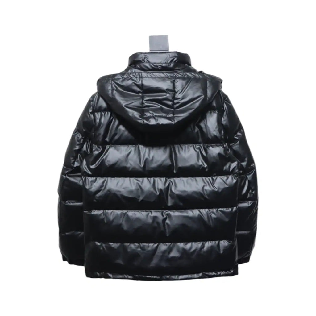 Prada 21fw Classic Triangle Logo Detachable Down Jacket Black – PC014
