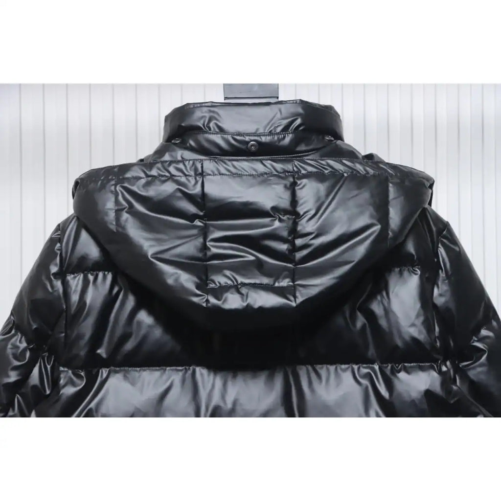 Prada 21fw Classic Triangle Logo Detachable Down Jacket Black – PC014