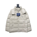Prada 21fw Classic Triangle Logo Detachable Down Jacket White – PC015