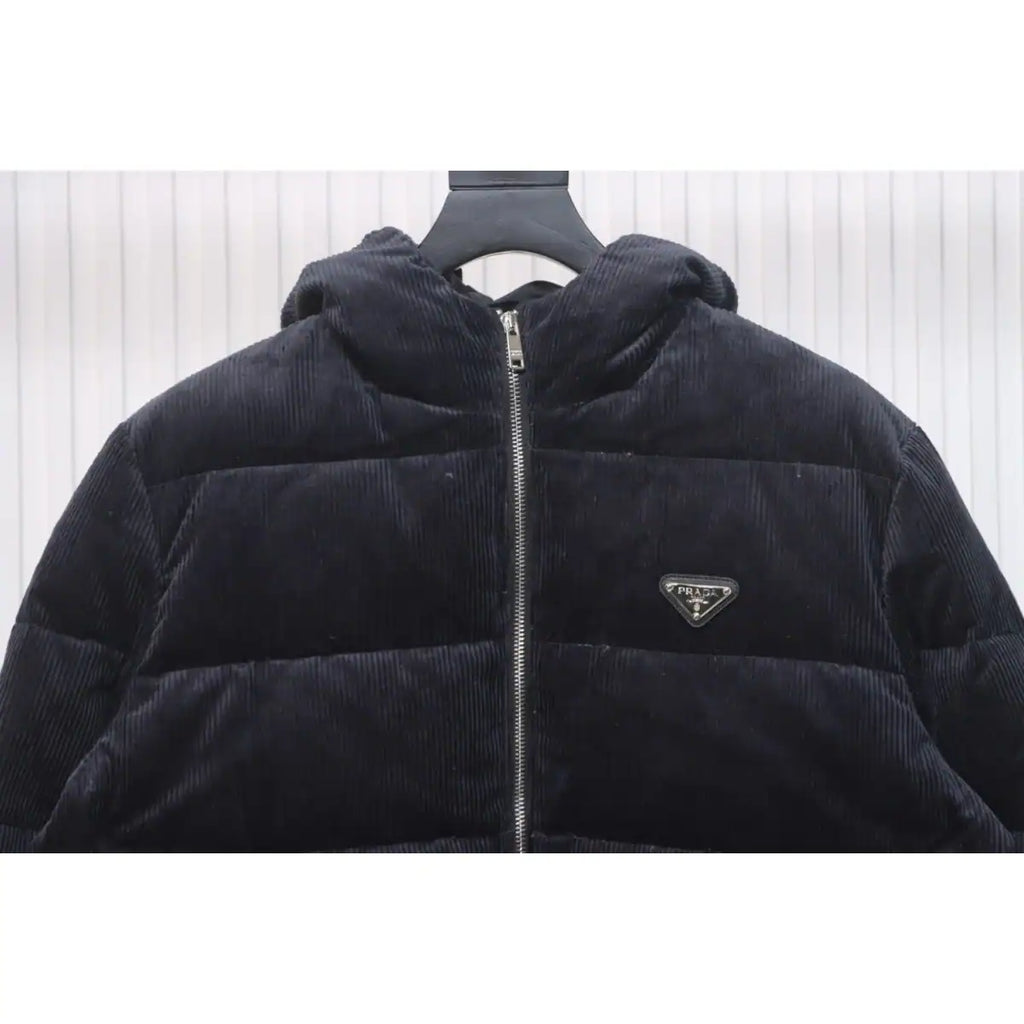 Prada 23FW Corduroy Down Jacket Black – PC008