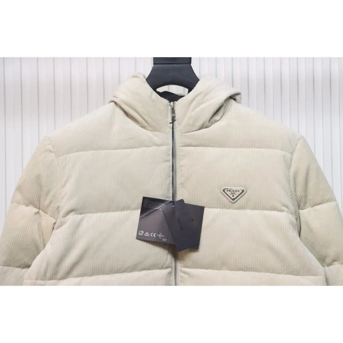 Prada 23FW Corduroy Down Jacket White – PC013