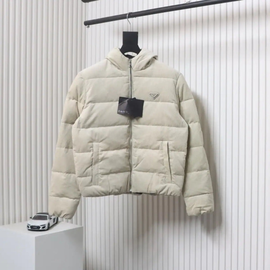 Prada 23FW Corduroy Down Jacket White – PC013
