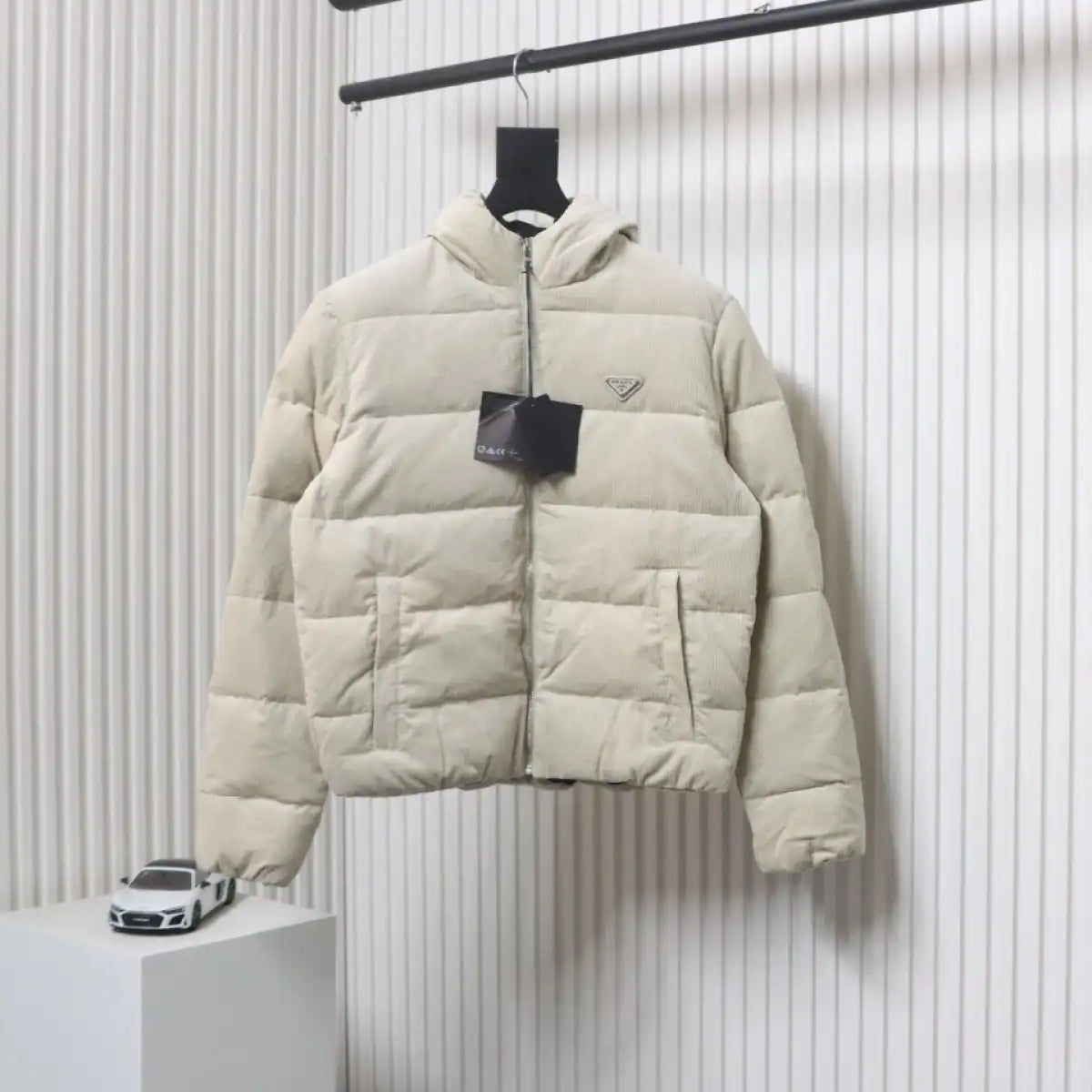 Prada 23FW Corduroy Down Jacket White – PC013