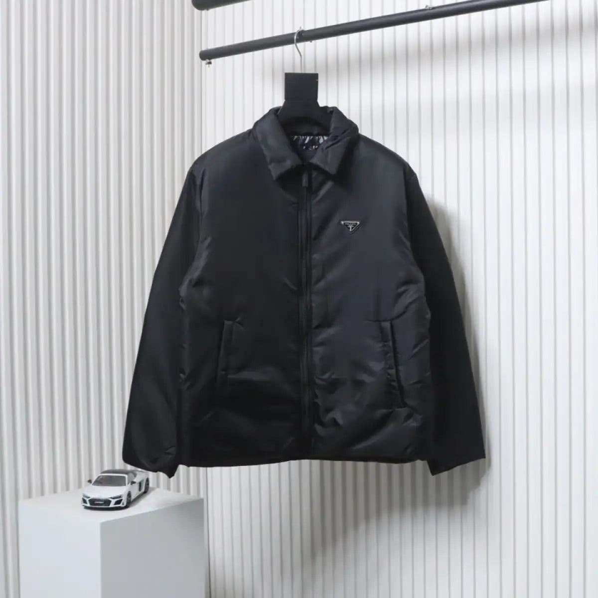 Prada 23FW Recycled Nylon Down Jacket Black – PC009