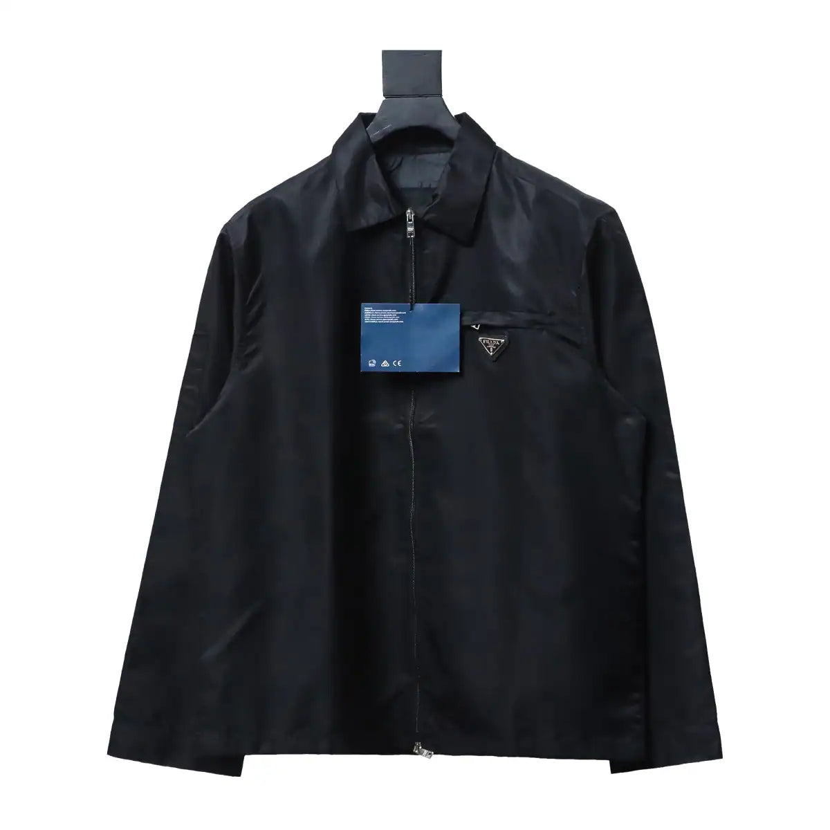 Prada Recycled Nylon Gabardine Shirt Functional Jacket Black – PC004