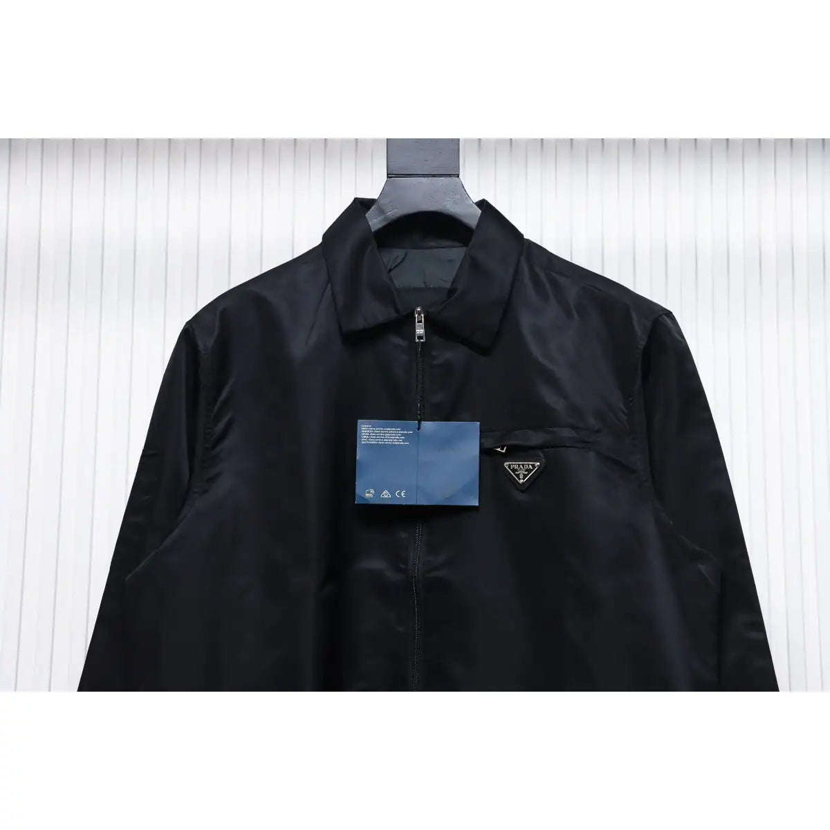Prada Recycled Nylon Gabardine Shirt Functional Jacket Black – PC004