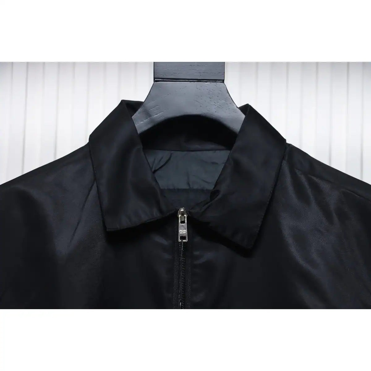 Prada Recycled Nylon Gabardine Shirt Functional Jacket Black – PC004