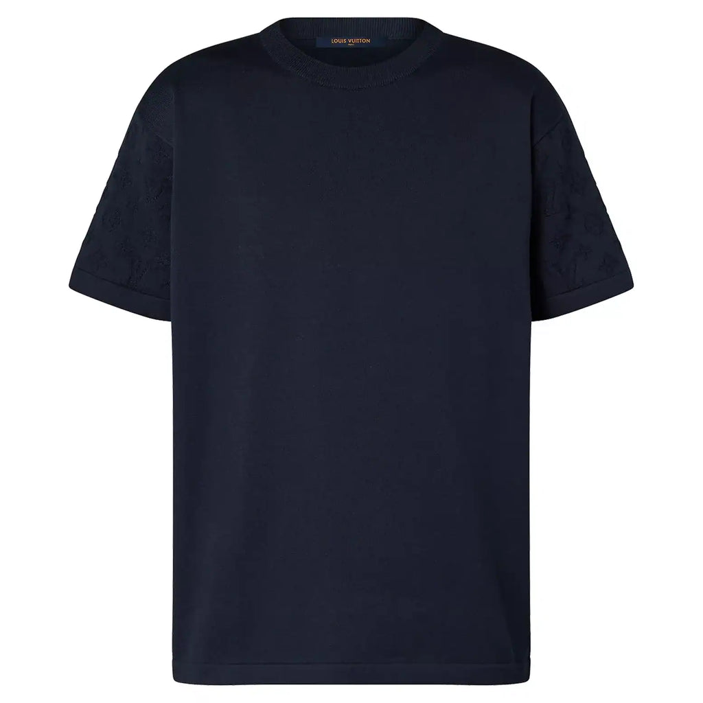 SHORT SLEEVED COTTON CREWNECK IN DEEP BLACK – LVTS108