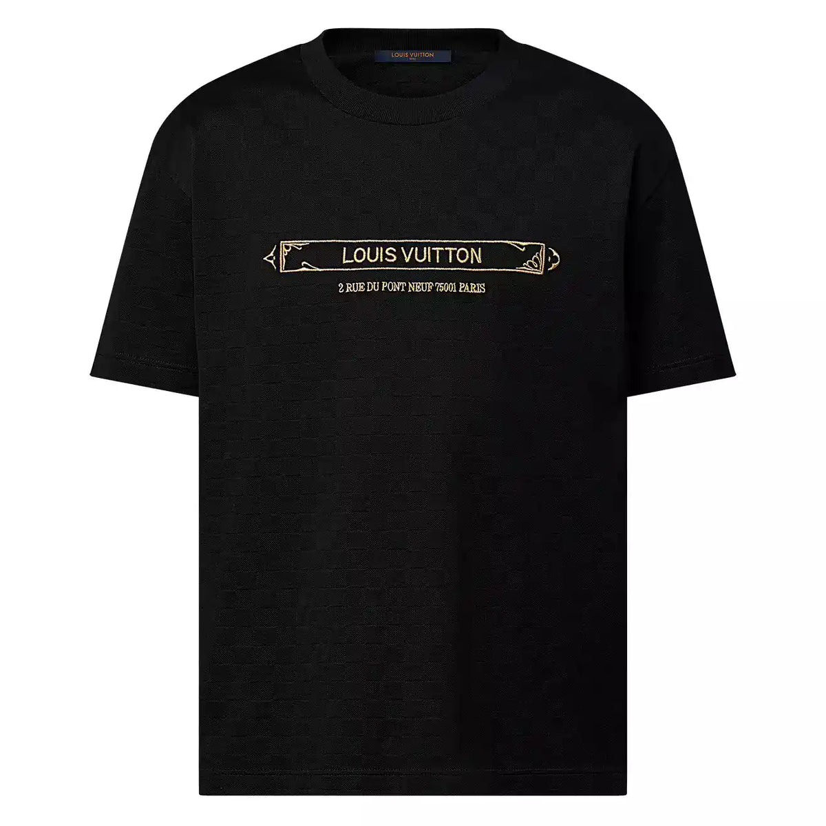 SIGNATURE PATCH COTTON T-SHIRT IN BLACK – LVTS111