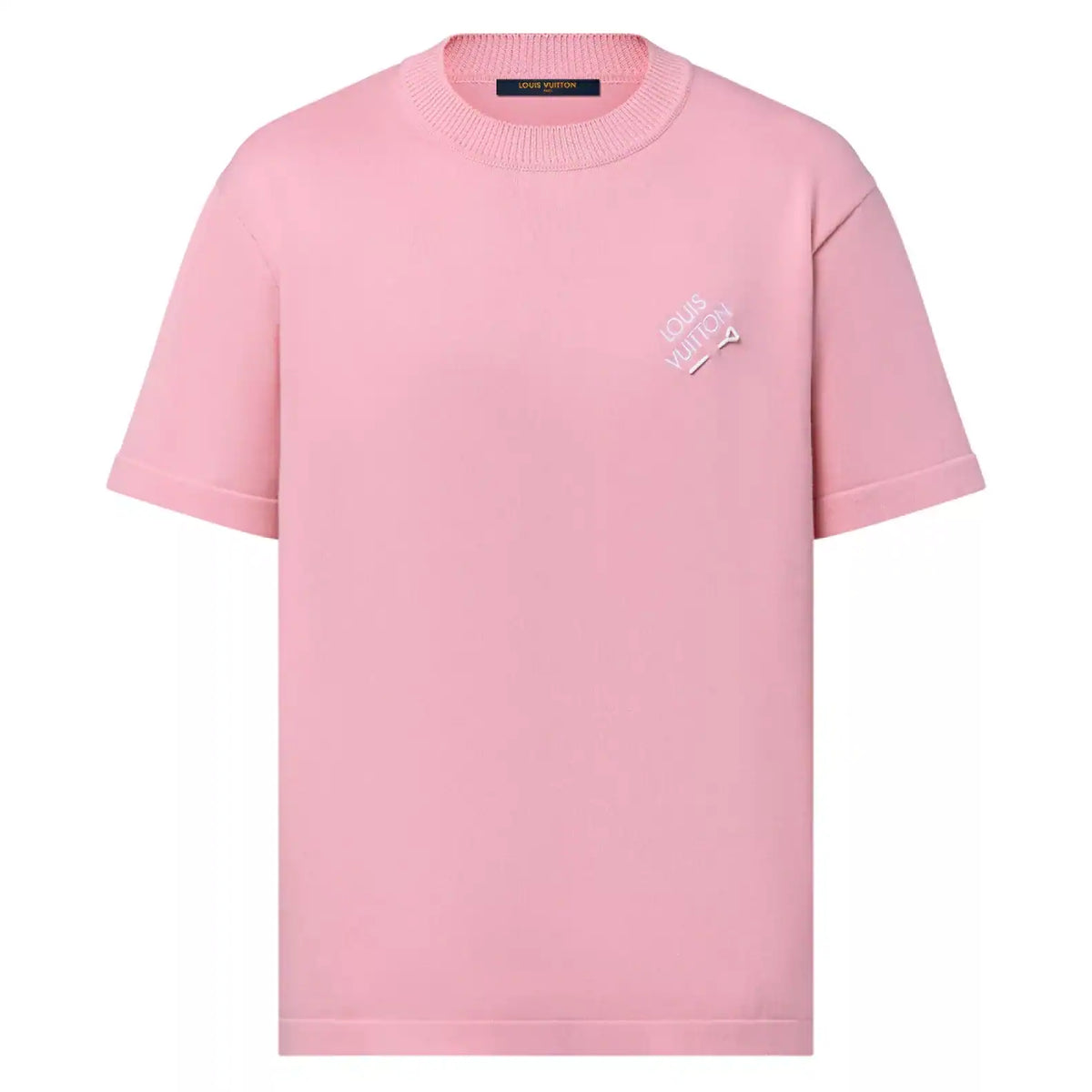 SIGNATURE SHORT-SLEEVED COTTON CREWNECK IN PINK – LVTS115