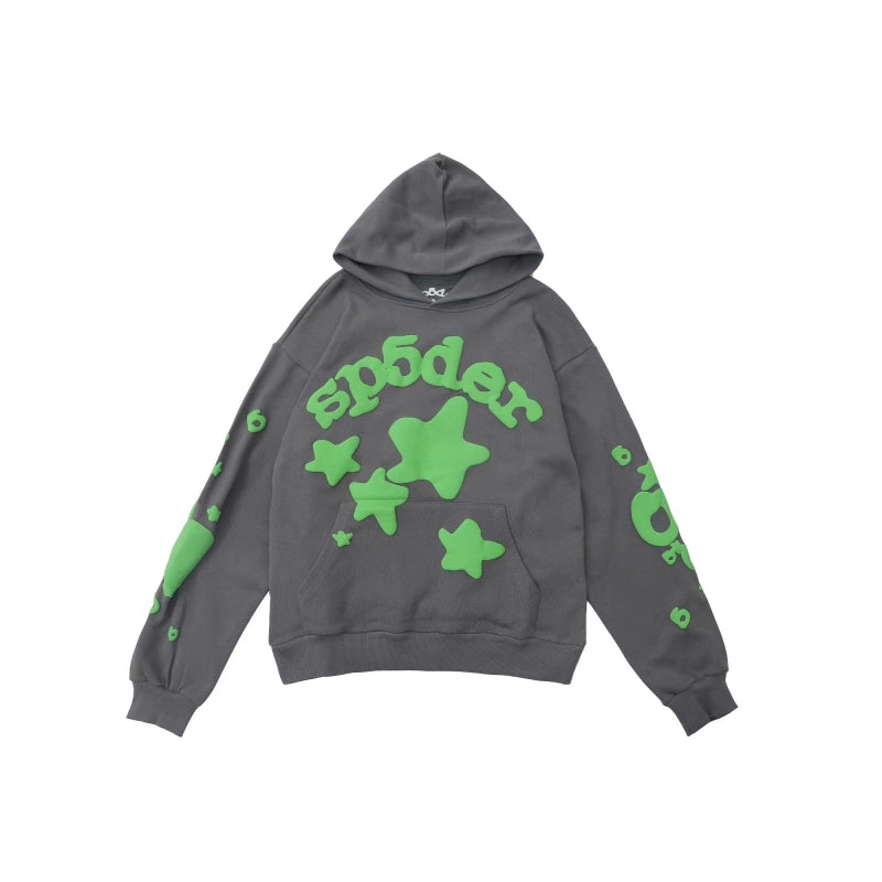 Sp5der Beluga Hoodie Slate Grey Green – SDH062