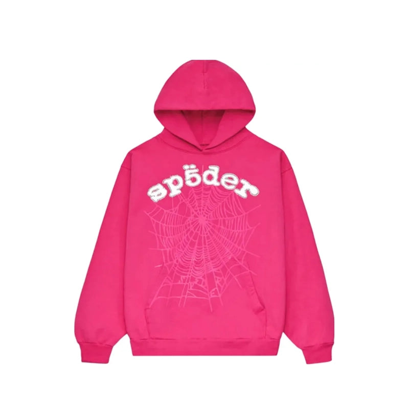 Sp5der Legacy Hoodie Pink and White – SDH032