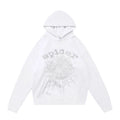 Sp5der OG Rhinestone Logo Hoodie White – SDH012