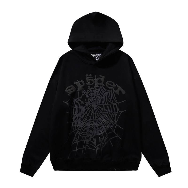 Sp5der OG Web Hoodie Heather Black – SDH042