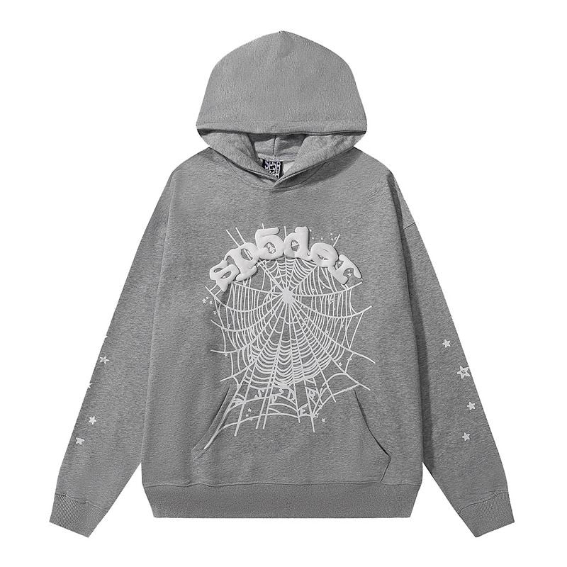 Sp5der OG Web Hoodie Heather Grey – SDH055