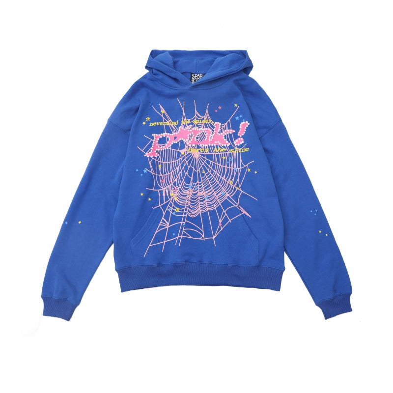 Sp5der P*NK Hoodie Blue – SDH057