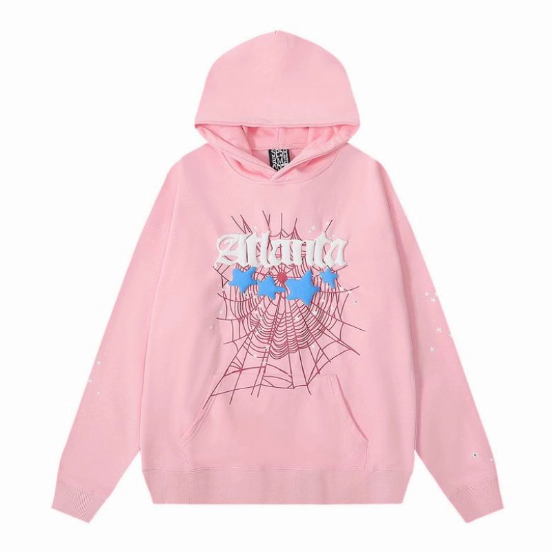 Sp5der Print Gothic Atlanta Hoodie Pink – SDH034