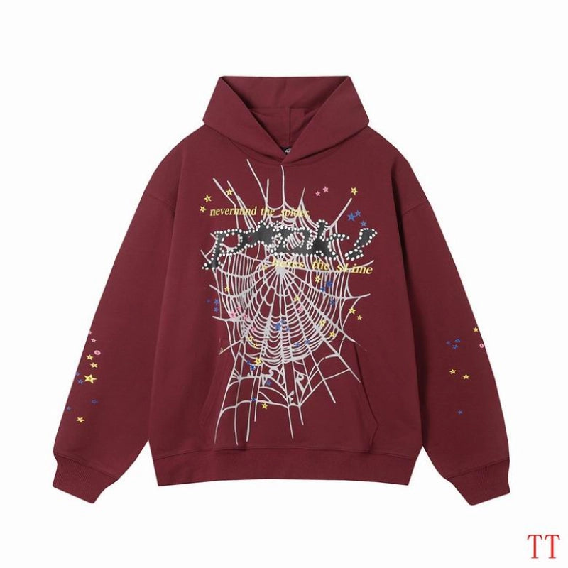 Sp5der Punk Hoodie Reddish Brown – SDH025
