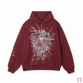 Sp5der Punk Hoodie Reddish Brown – SDH025