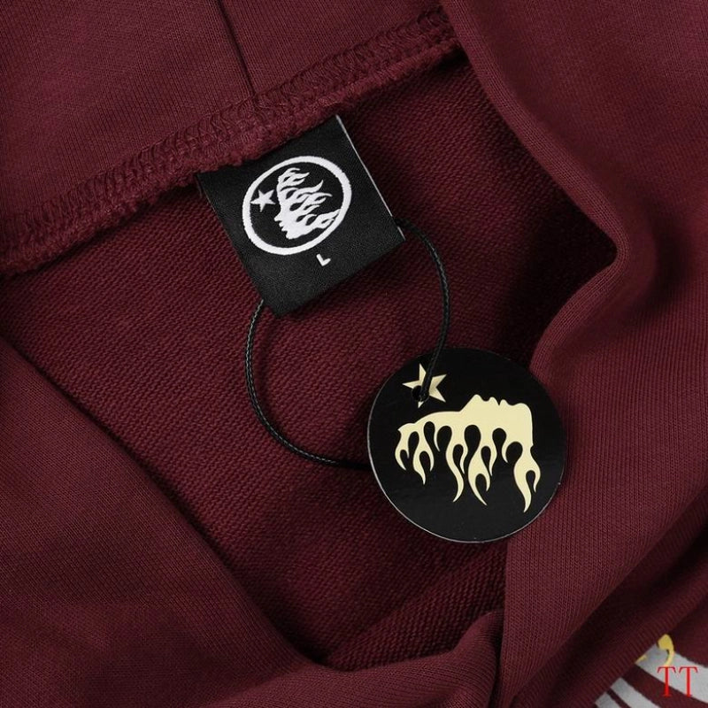 Sp5der Punk Hoodie Reddish Brown – SDH025
