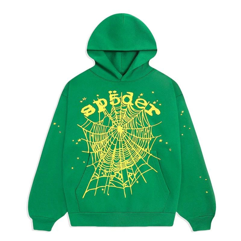 Sp5der Star OG Web V2 Hoodie Green – SDH044