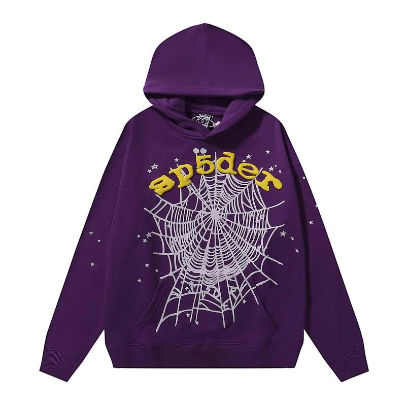 Sp5der Star OG Web V2 Hoodie Purple – SDH045