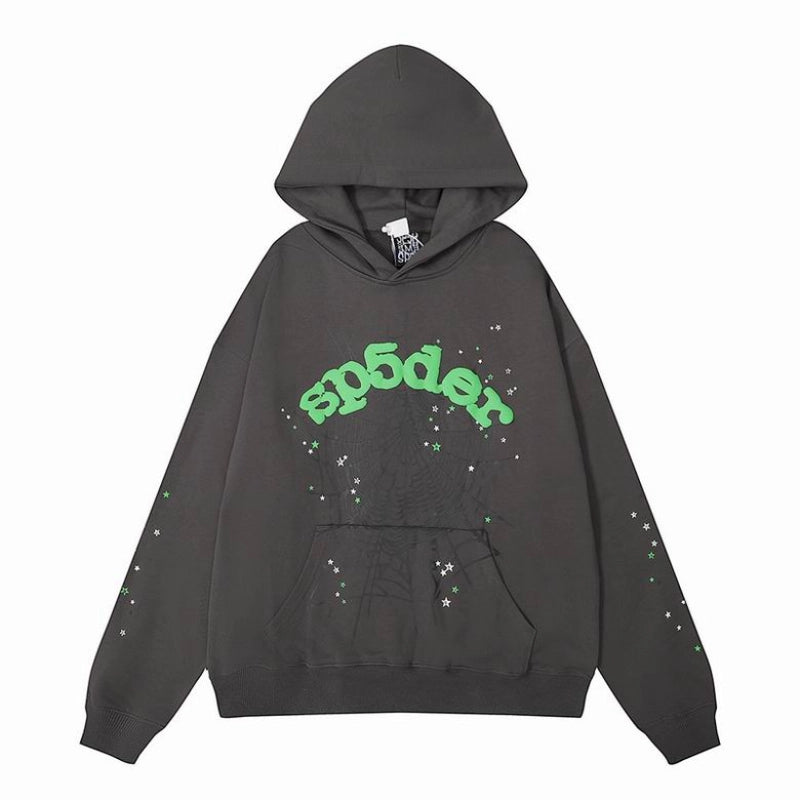 Sp5der Wait Web Hoodie Slate Grey – SDH008
