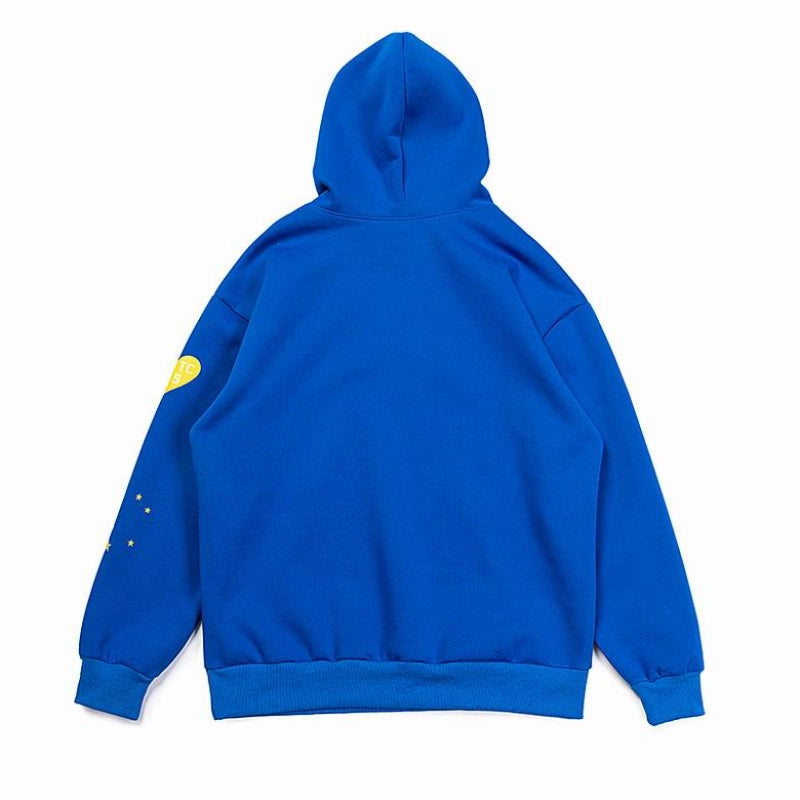 Sp5der Web Print Gothic TC5 Hoodie Blue – SDH030