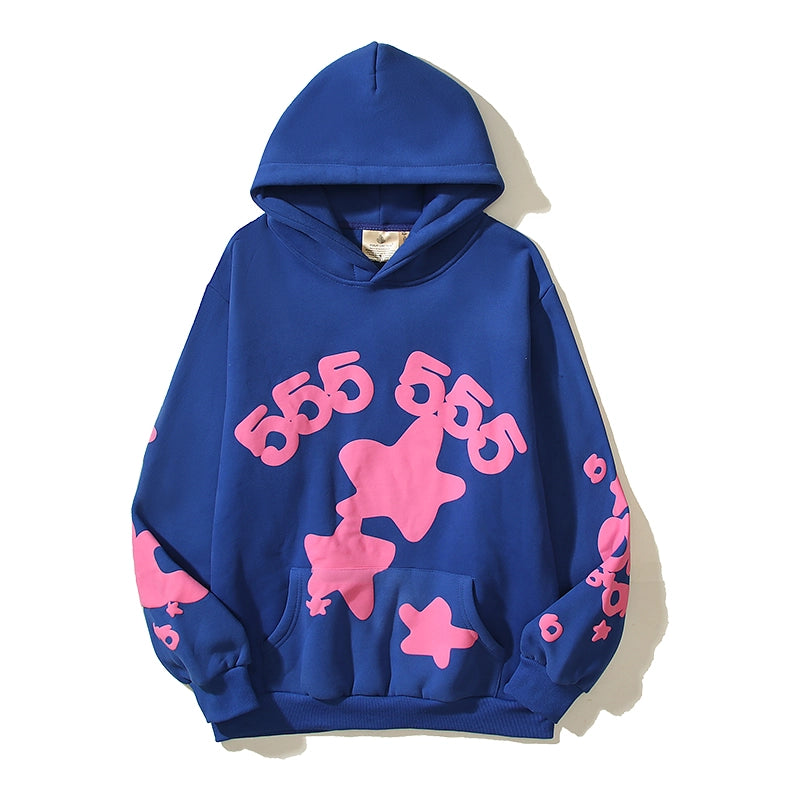 Sp5der Wordwide Star Beluga Blue Hoodie – SDH039