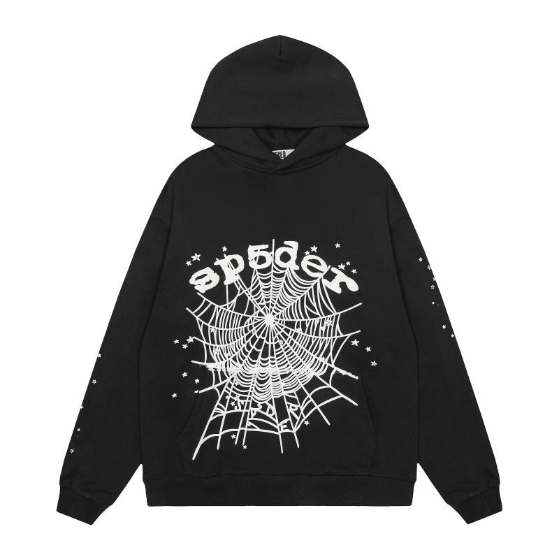 Sp5der Worldwide Black OG Web Hoodie – SDH033