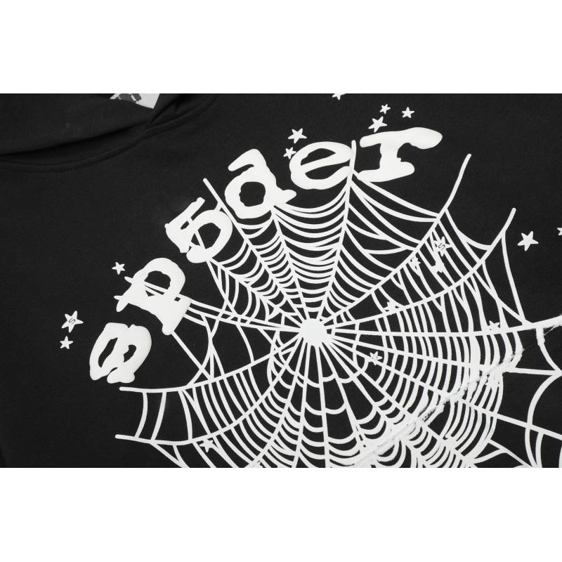 Sp5der Worldwide Black OG Web Hoodie – SDH033