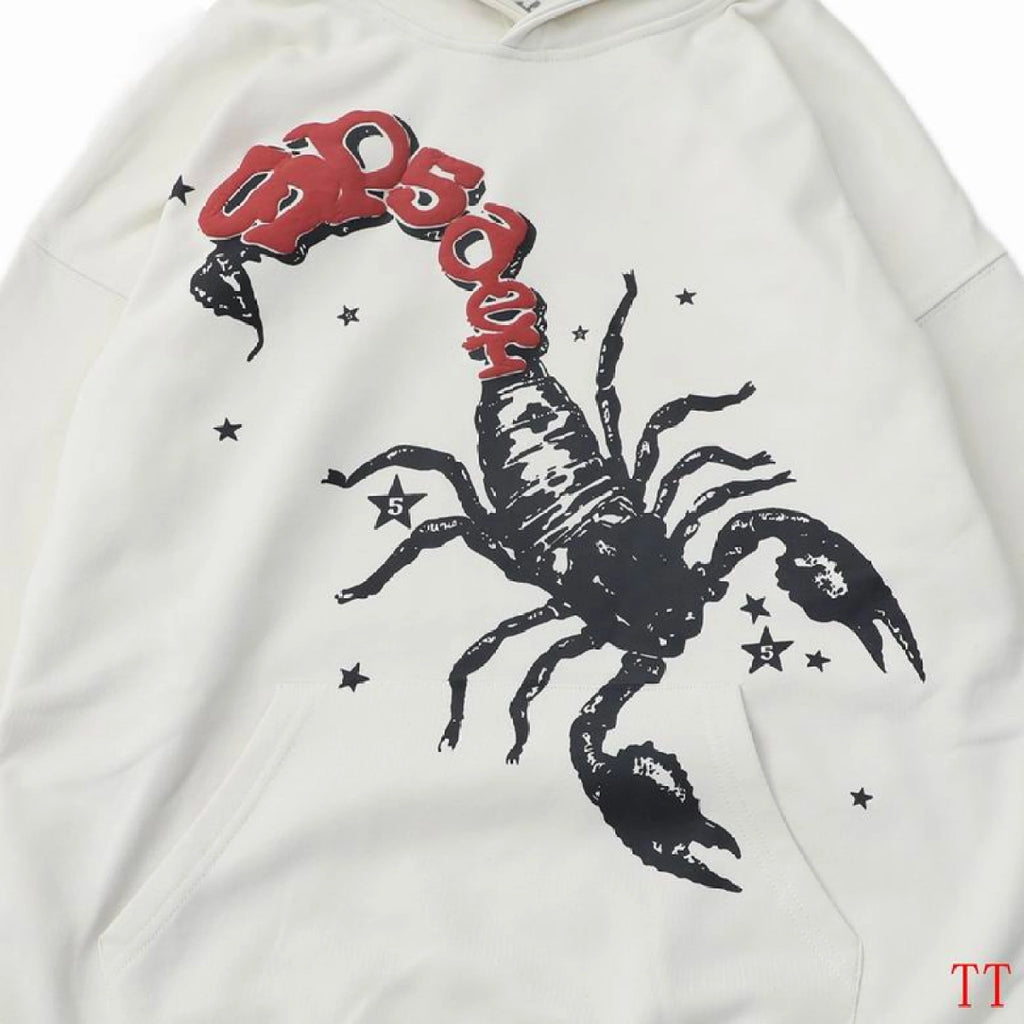 Sp5der x Mariah The Scientist Scorpion Hoodie Cream – SDH058