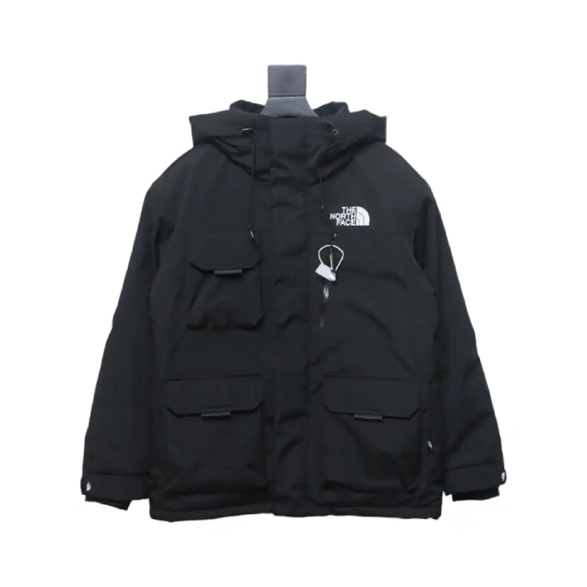 The North Face POLAR Waterproof and Windproof Workwear Multi-pocket Drawstring Hooded Down Jacket Black – TNC028