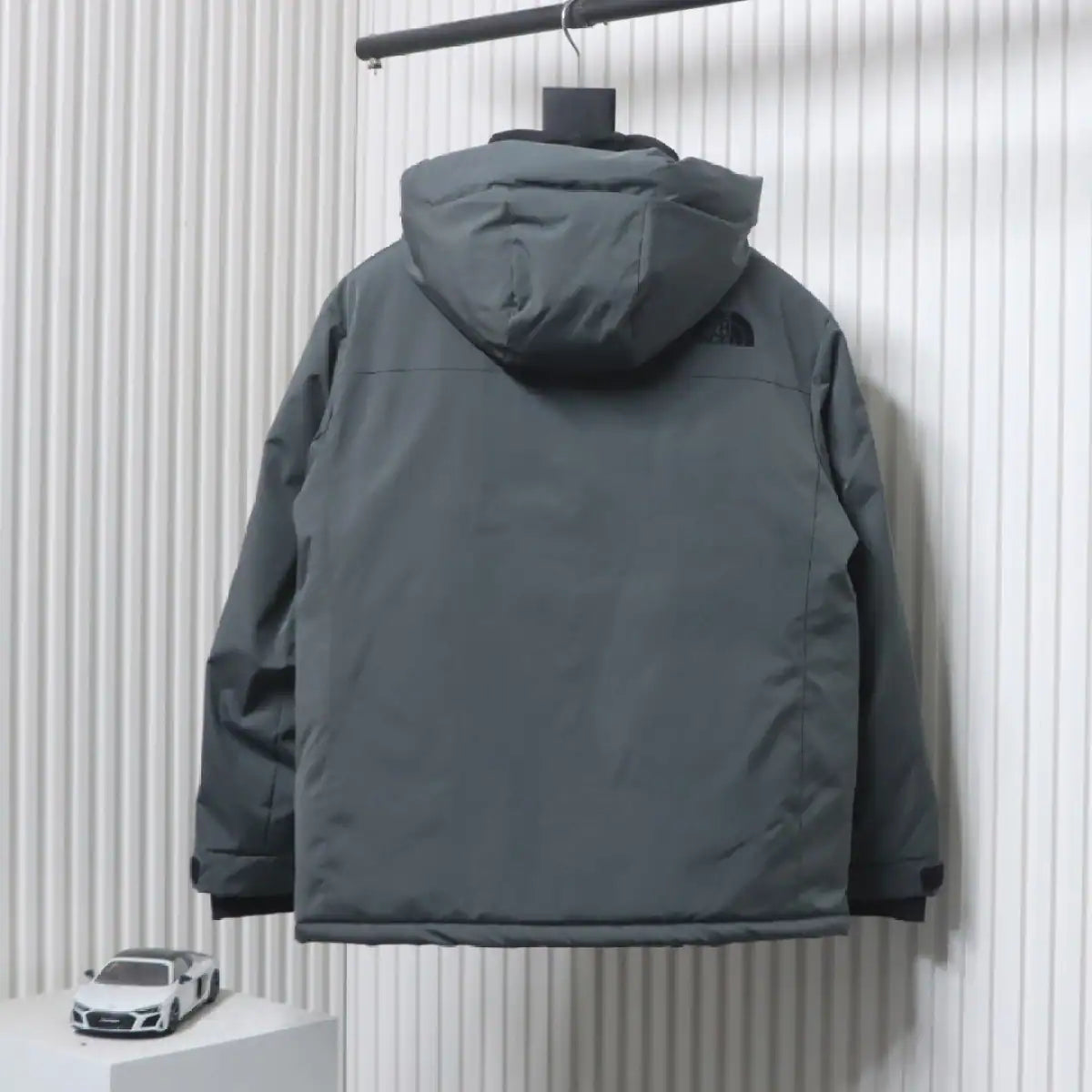 The North Face POLAR Waterproof and Windproof Workwear Multi-pocket Drawstring Hooded Down Jacket Dark Grey – TNC029