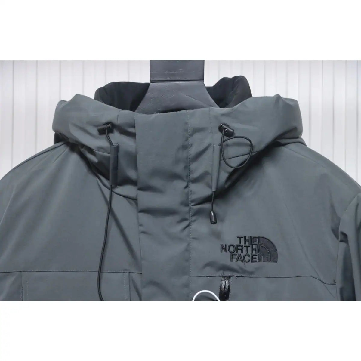 The North Face POLAR Waterproof and Windproof Workwear Multi-pocket Drawstring Hooded Down Jacket Dark Grey – TNC029
