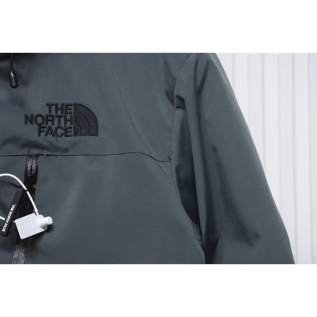 The North Face POLAR Waterproof and Windproof Workwear Multi-pocket Drawstring Hooded Down Jacket Dark Grey – TNC029
