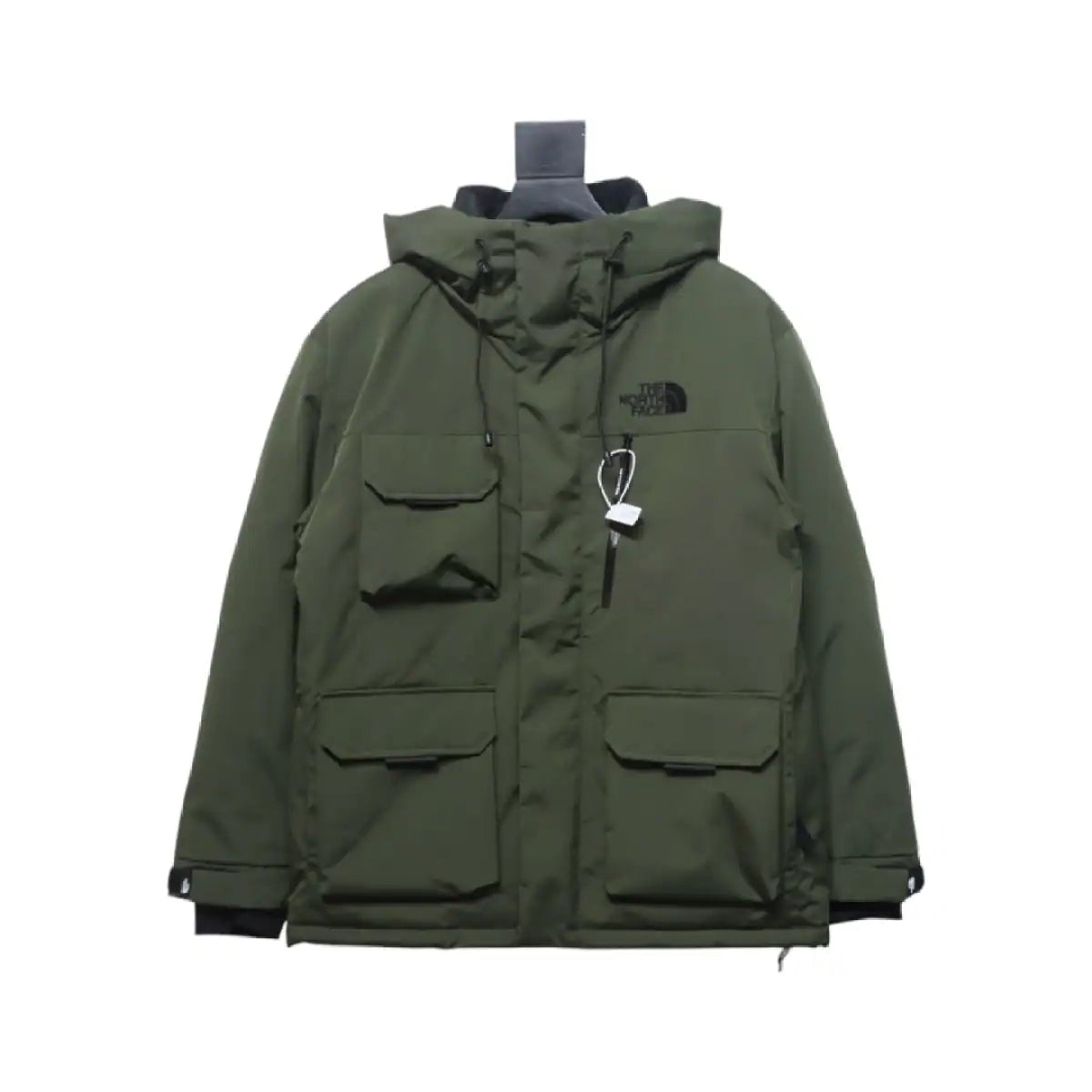 The North Face POLAR Waterproof and Windproof Workwear Multi-pocket Drawstring Hooded Down Jacket Green – TNC027