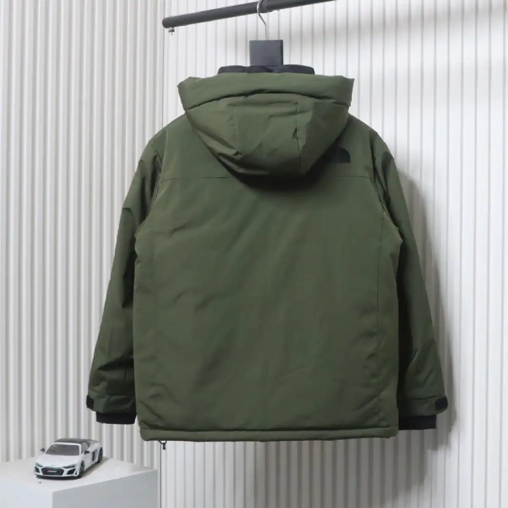 The North Face POLAR Waterproof and Windproof Workwear Multi-pocket Drawstring Hooded Down Jacket Green – TNC027