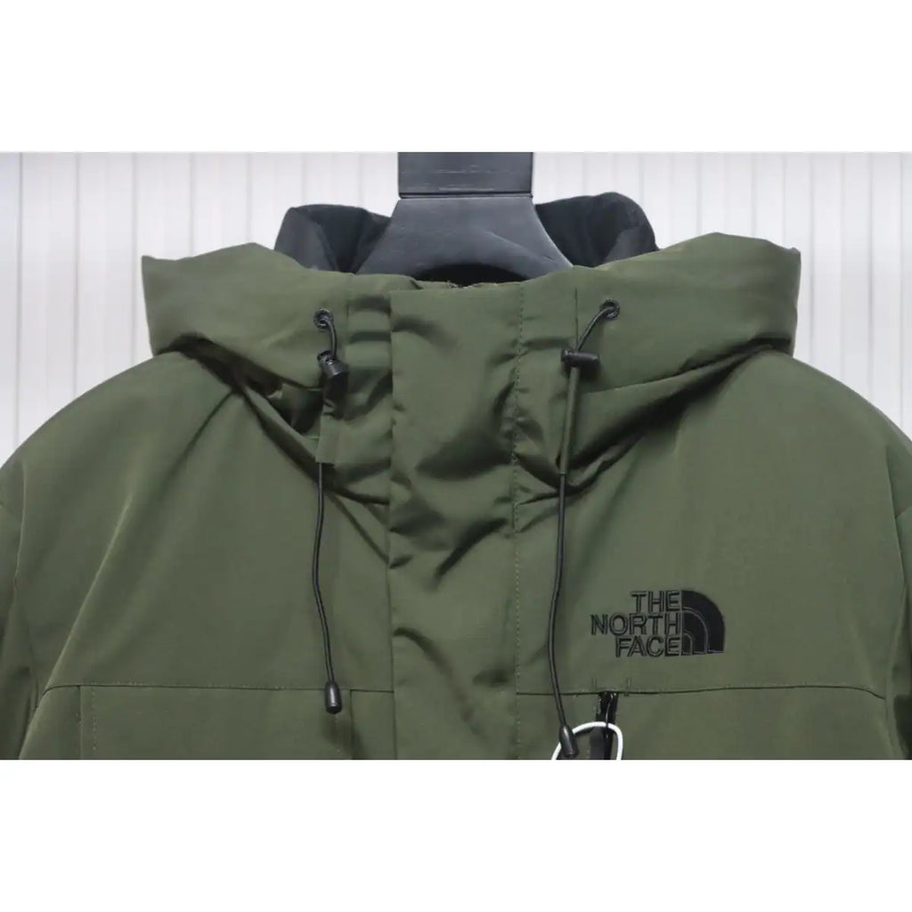 The North Face POLAR Waterproof and Windproof Workwear Multi-pocket Drawstring Hooded Down Jacket Green – TNC027